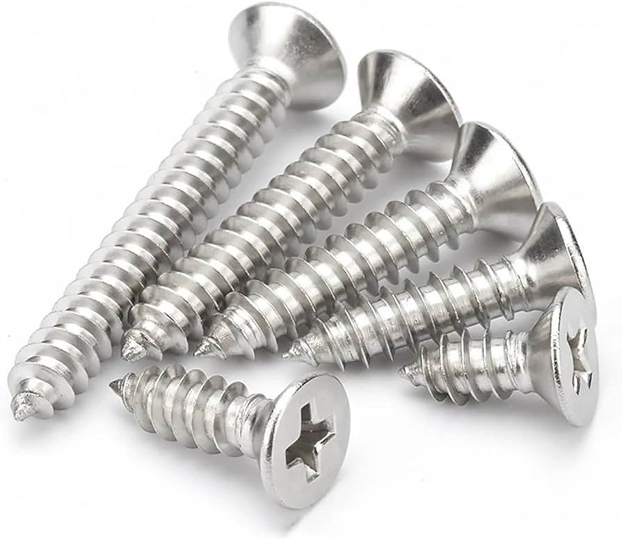 19. Tornillos Parker Cabeza Fresada Inoxidable AISI 304
