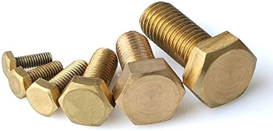 02. Bulon Cabeza Hexagonal Pulgada Bronce